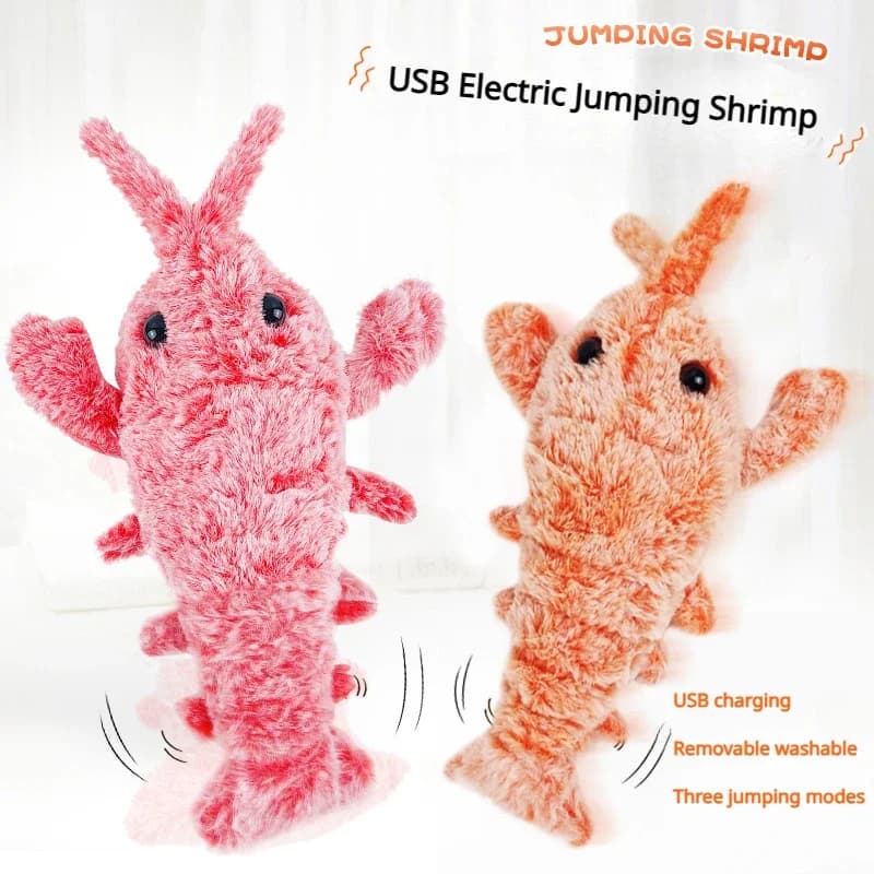 Nuovi Giocattoli per Gatti: Aragosta Elettrica USB Ricaricabile, Gambero Saltellante Simulato in Peluche, Giocattoli Elettrici per Gatti e Cani, Accessori per Animali Domestici