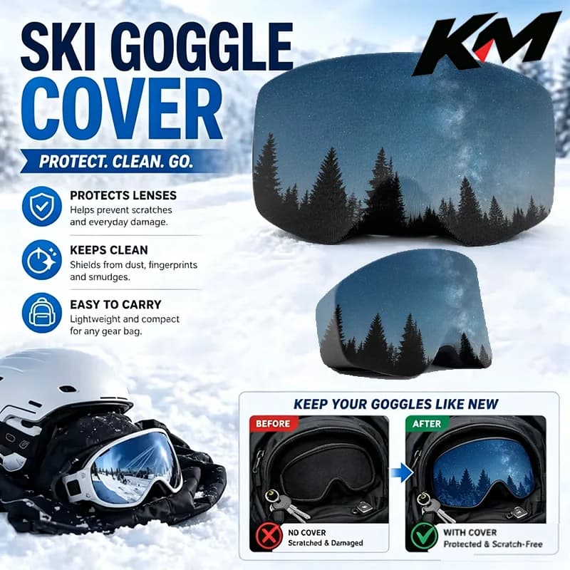 Goggle Cover Microfiber Protective Lens Scratch Dust Protection Ski Snowboard Goggle Cover Sleeve for Travel Apres