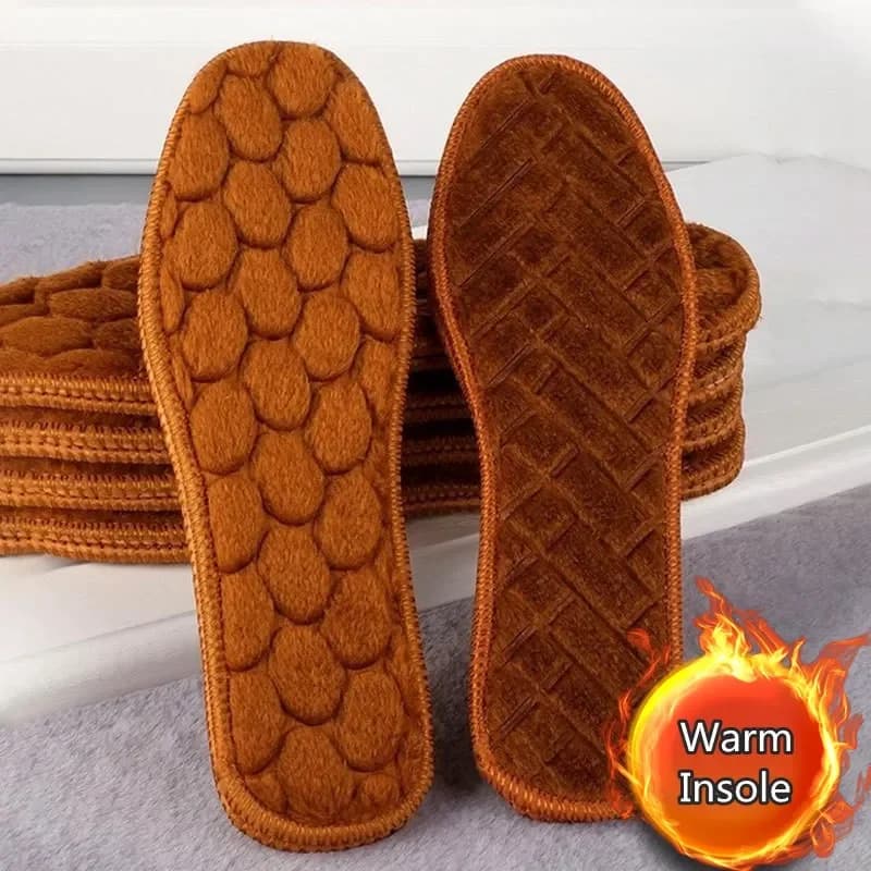1 paio di scarpe calde invernali sottopiede addensare stivali da neve in peluche suola per scarpe inserto termico solette sportive da corsa uomo donna cuscinetti riscaldanti