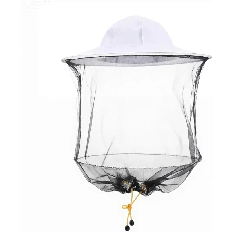 Mosquito Prevention Cap For Fishing Insect Protective Cap Mosquito Head Net Full-Mesh Drawstring Windproof Strap Beekeeping