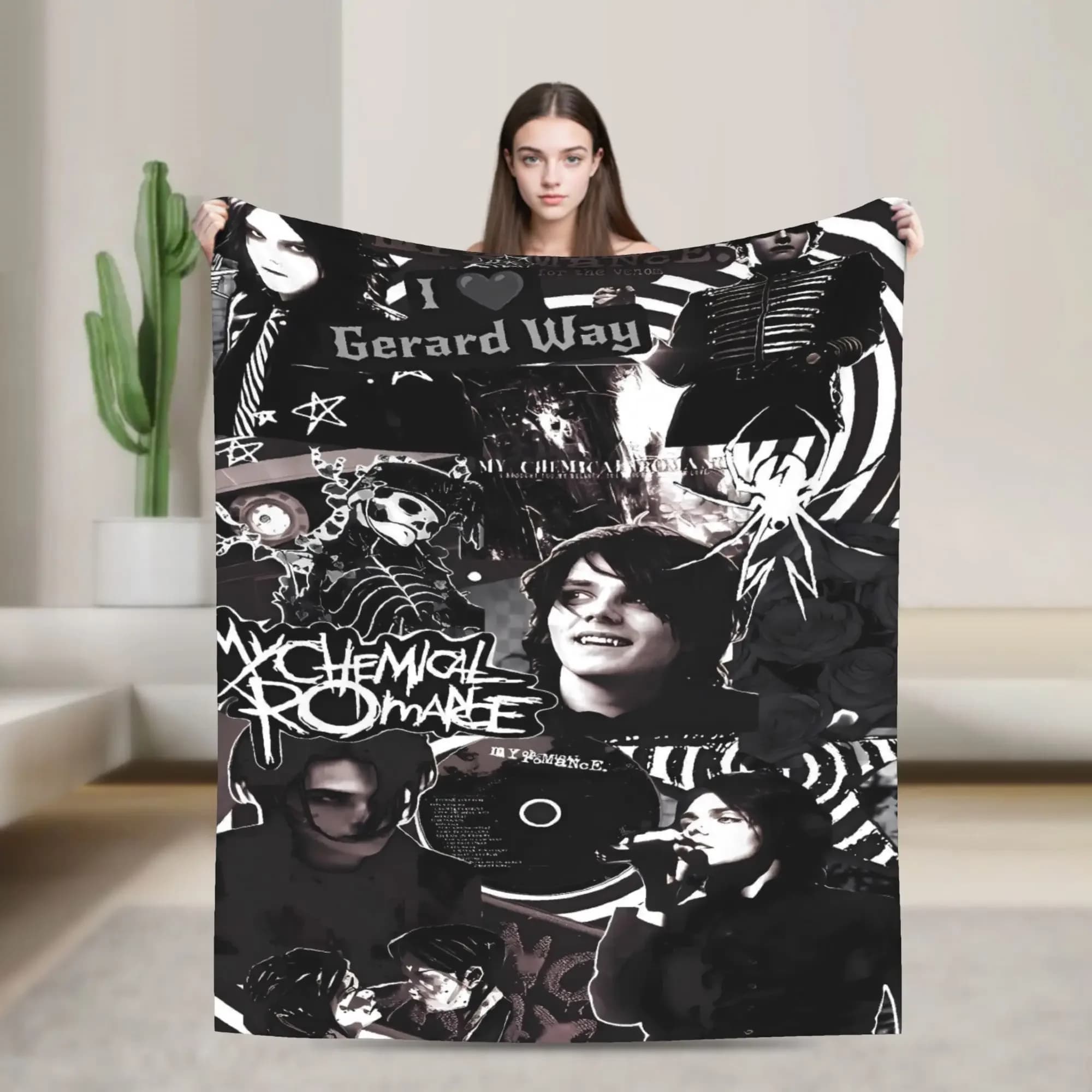 My Chemical Romance Coperta in flanella Calda e morbida coperta per la decorazione domestica Copriletto grafico da campeggio Copridivano