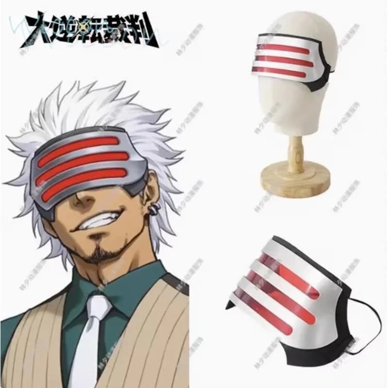 Souryuu Kaminogi Phoenix Gioco Wright 3 Godot Visiere visibili Maschera Cosplay Prop Auricolare Gioco di ruolo Halloween Party Mans;3,k8't