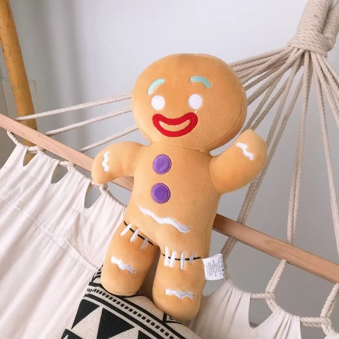 Cartoon Gingerbread Man Cuscino di tiro Farcito Anime Biscotto Shrek Peluche Bambino Placare Bambola Ciondolo Cuscino Divano letto Decorazioni per la casa