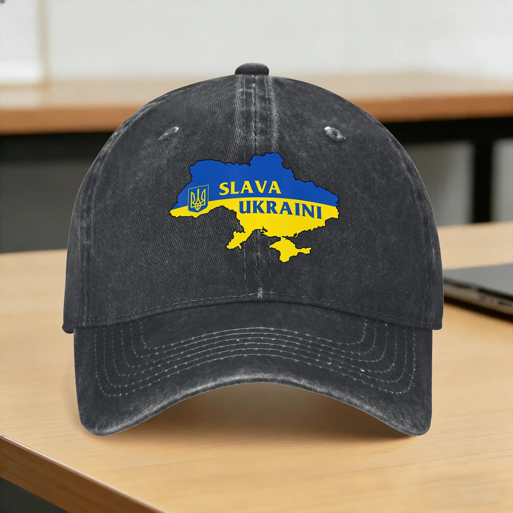 Washed Baseball Cap Ukraine Ukrainian Flag Summer Trucker Hat For Men Adult Street Style Tennis Skate Sun Baseball Caps