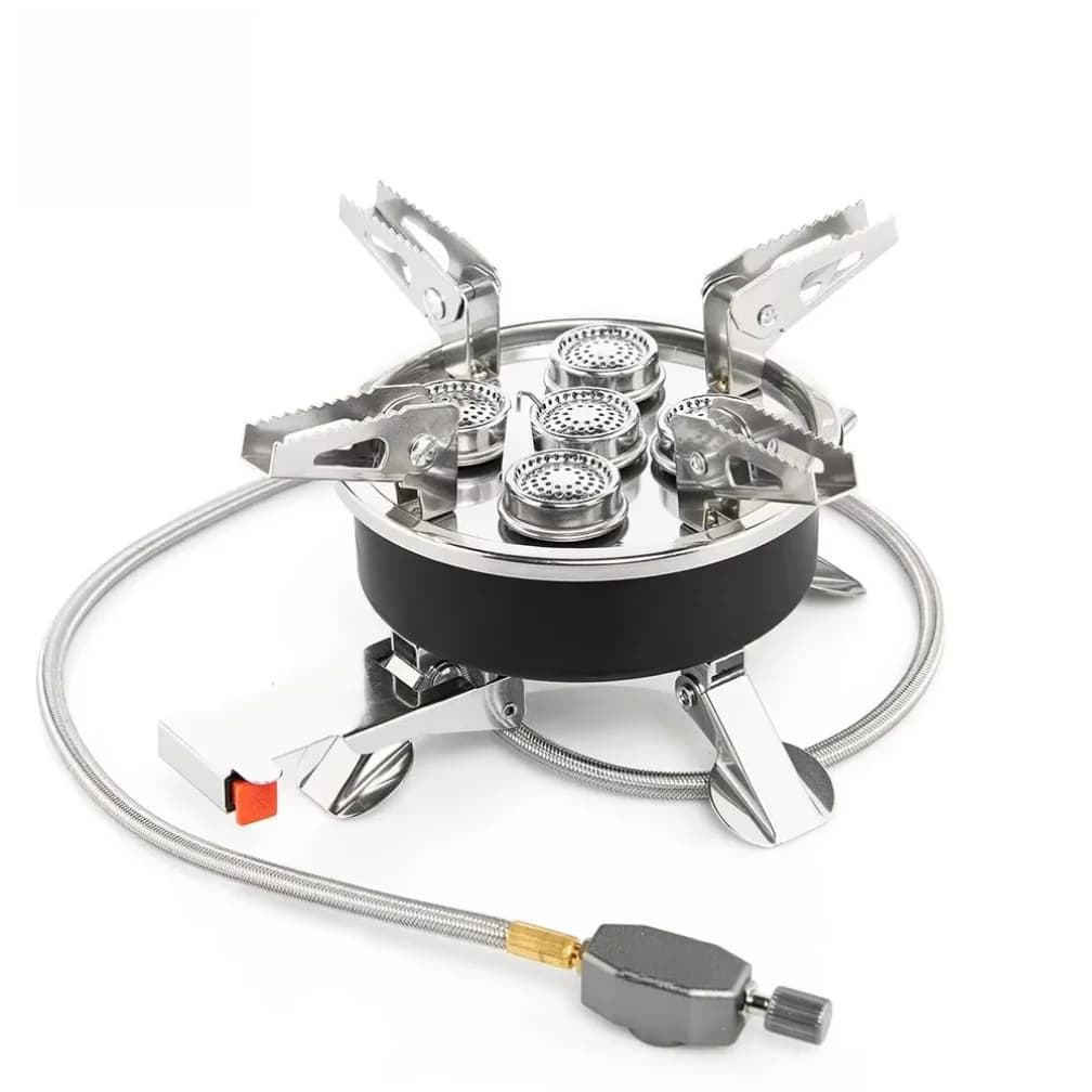 Camping Tourist Burner 8800W Gas Stove Cookware Portable Furnace Picnic Barbecue Tourism Supplies Outdoor Recreation