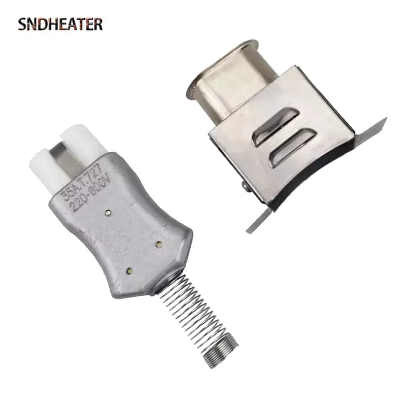 SNDHEATER Set of high temperature resistant ceramic sockets T727 35A 220V-600V for band heating element panel Hole 5MM 6MM