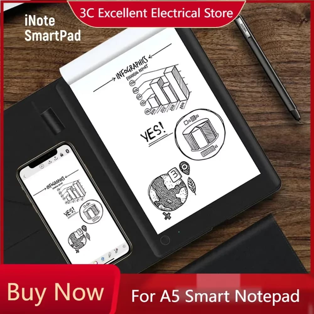 A5 Bluetooth Business Tablet digitale Graffiti Painting Pad Board Office Creative Art Work Smart Notepad Notebook Lavagna