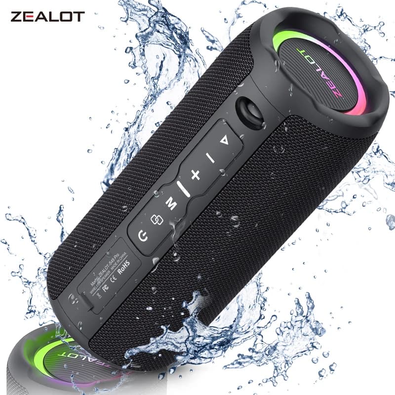 ZEALOT-S49PRO Altoparlante Bluetooth portatile 20W IPX6 Impermeabile Potente cassa di risonanza Bass Boost Doppio accoppiamento Altoparlante wireless vero