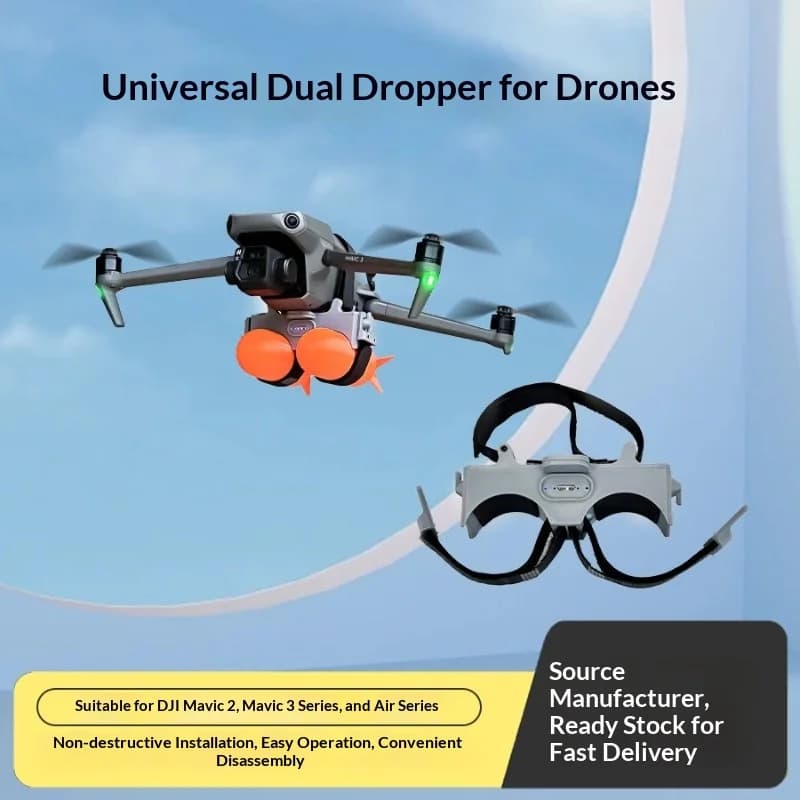 Sistema universale a doppia sgancio per droni, dispositivo airdrop durevole, per salvataggio e consegna materiali, accessorio di espansione DJI.