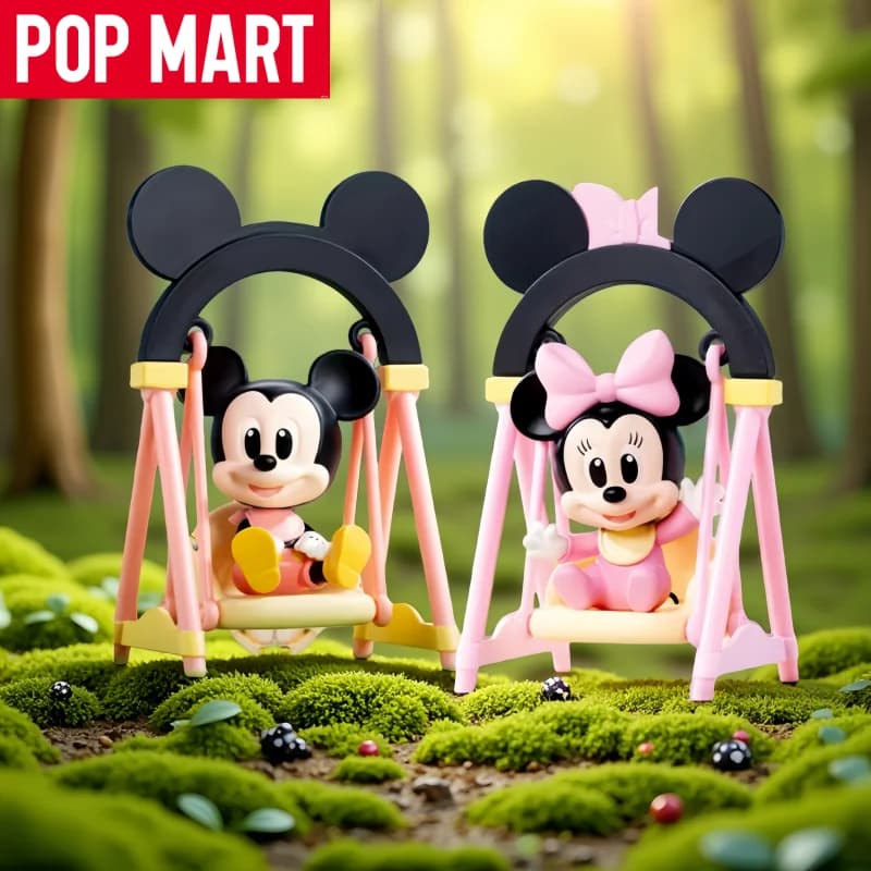 Genuino POP MART Swings Series Scatola cieca alla moda Topolino Giocattolo da collezione Regalo Figura misteriosa da collezione alla moda della cultura pop