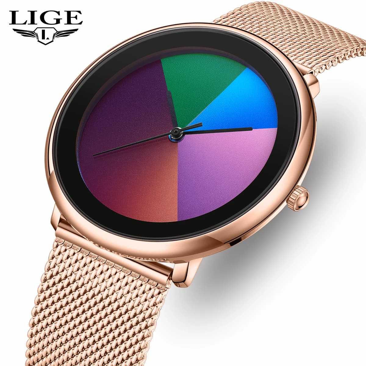 LIGE Women's Watch Featured Fashion Table 30M Waterproof Elegant Luxury Women's Watch Women's Quartz Wrist Watch Reloj de Mujer