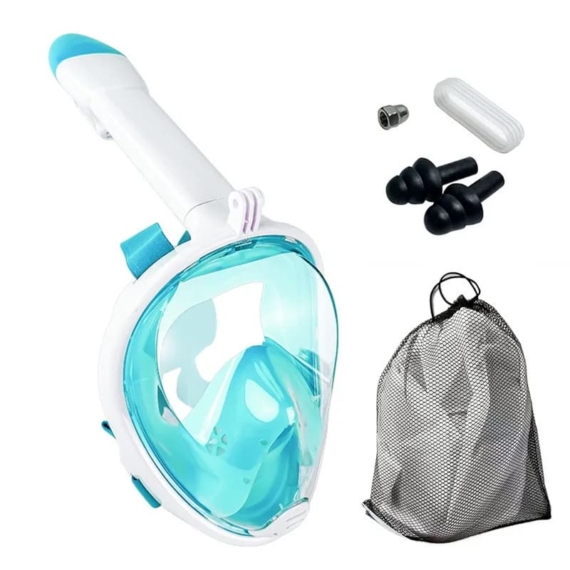 Full Face Snorkel Mask Second Gen Direct Plug Full Dry Breathing Set 180 Panoramic Anti