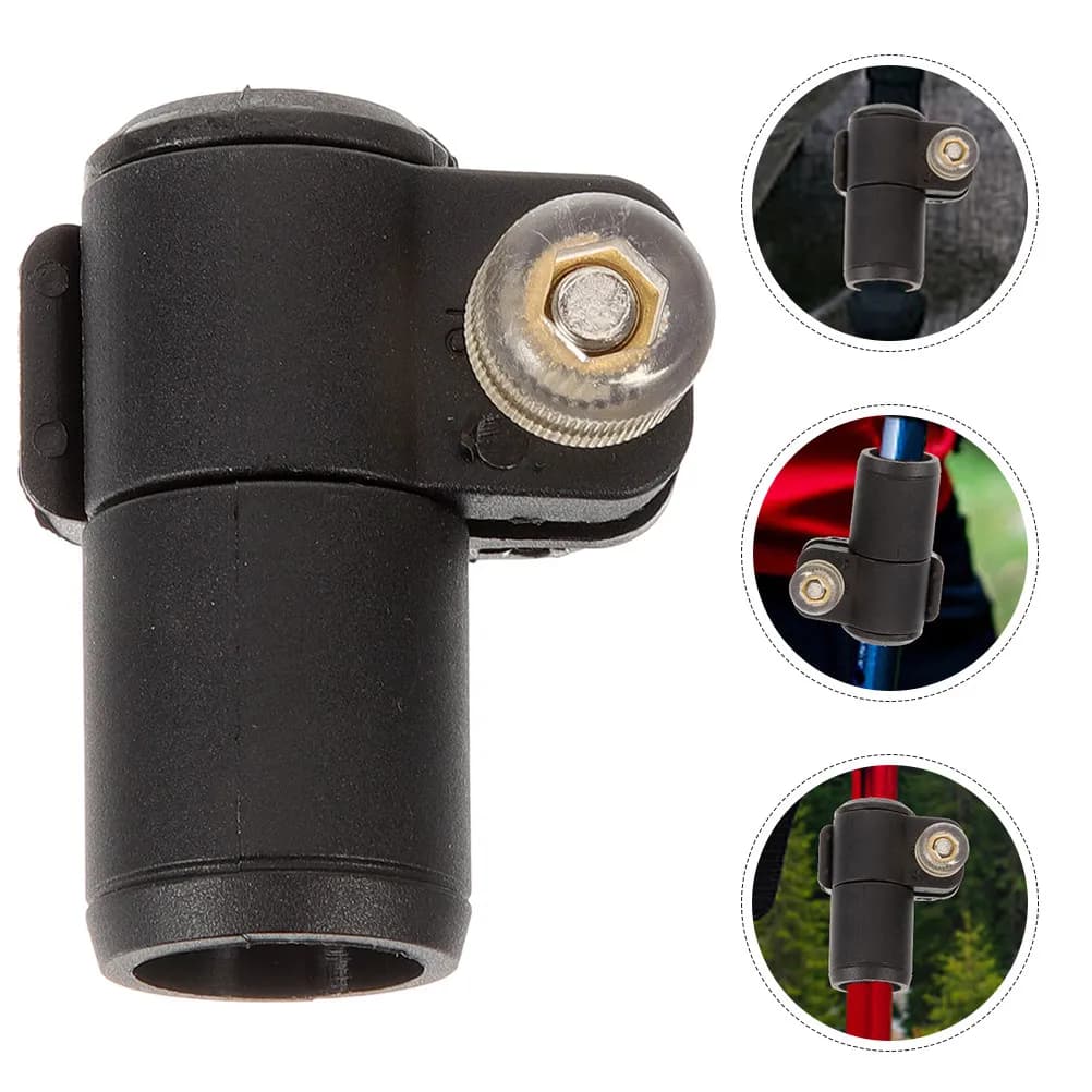 Walking Stick External Lock Rubber Fastener Clip for Trekking Poles 18-Tube Design High Durability Simple Installation Climbing