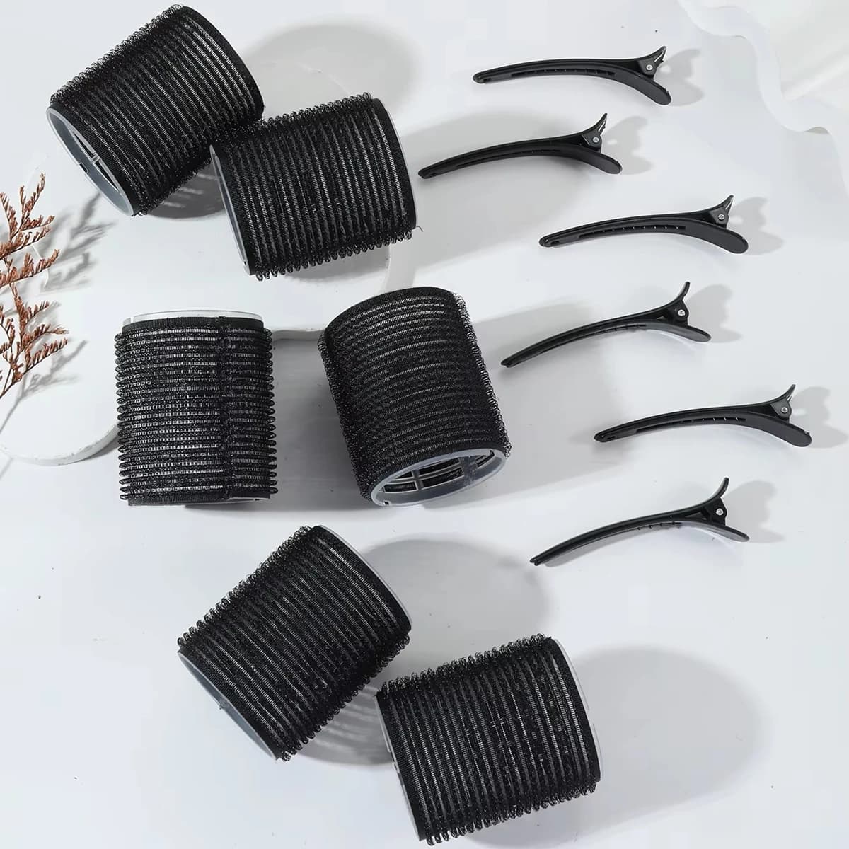 Set of 12 Ferri Self-adhesive Hair Harnesses for Hairstyles and Fries, Magic Styling Tool