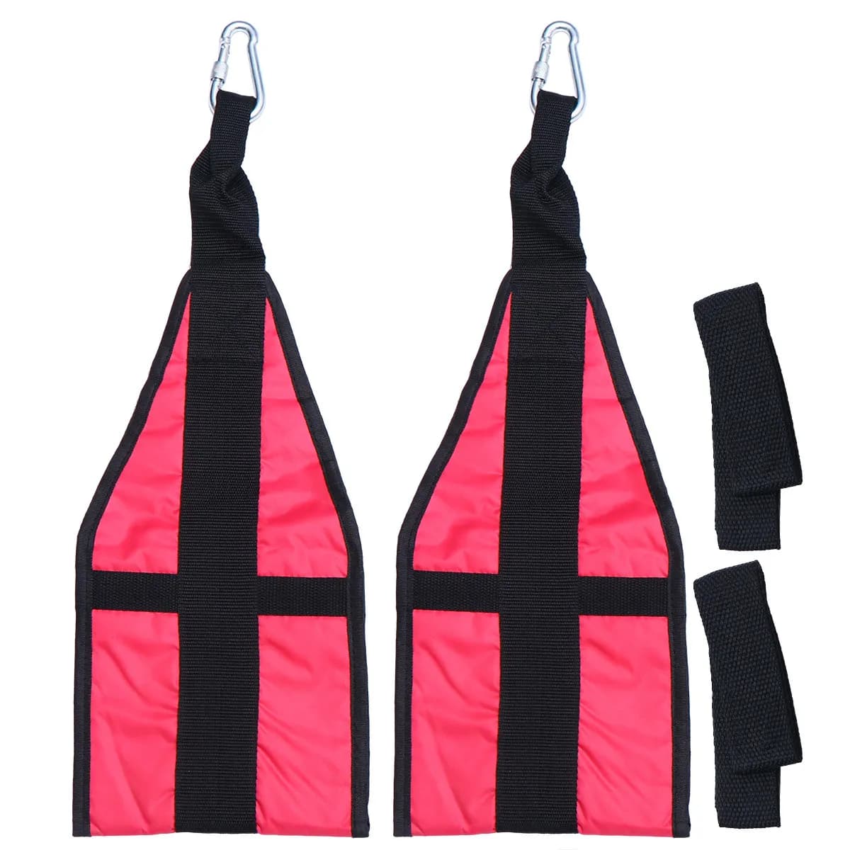 1Set Ab Sling Straps Heavy-Duty Nylon Webbing with Stainless Steel Hooks for Pull-Up Bar Abdominal Training Home Gym Fitness