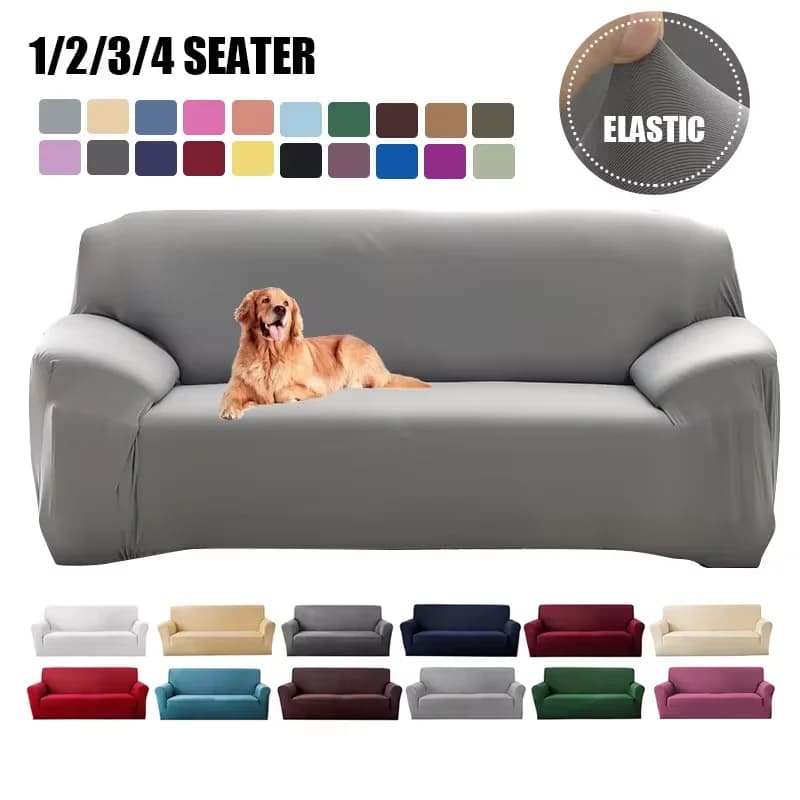 Solid elastic cover Solid color Solid color Elastic and tight cover All-inclusive cover for living room fundament sofa Cover for armchair