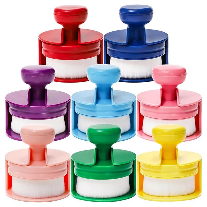 8 Colors Flat Top-Ink Blending Brushes, Craft Ink Blender Brushes Set, Round Ink Blending Tools With Soft Bristle