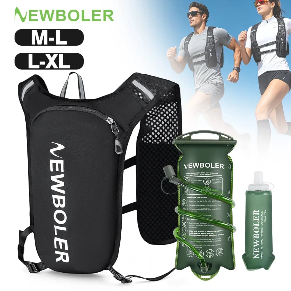 NEWBOLER 5L Trail Running Backpack Ultra Lightweight Hydration Vest Breathable Functional Pack for Marathon Cycling Hiking