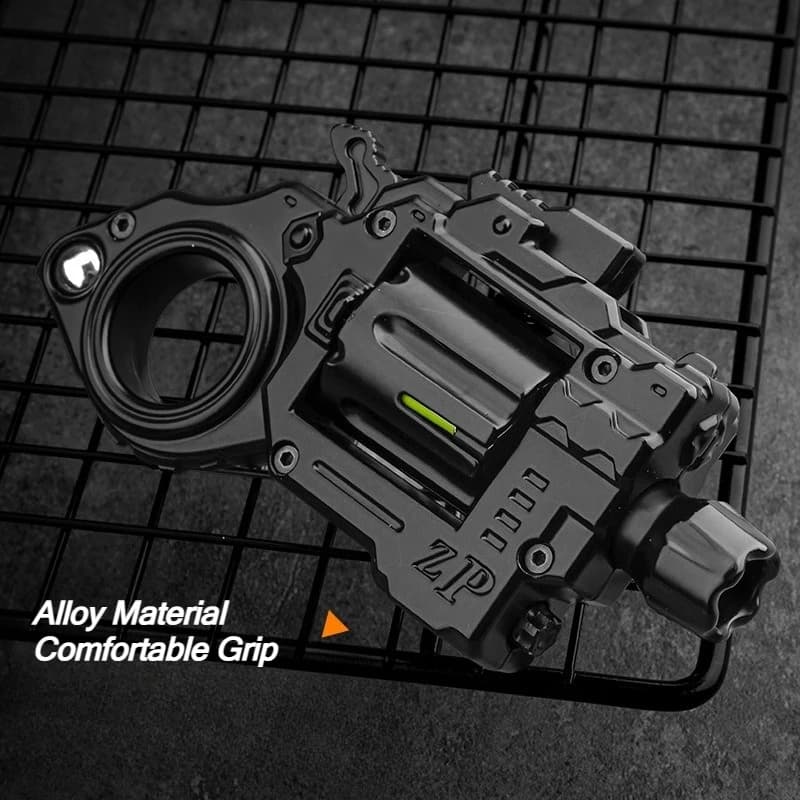 EDC Fidget Spinner Revolver Toy Mini pistola in lega modello pistola ad anello da collezione in metallo per tiro divertente regali per ragazzi antistress