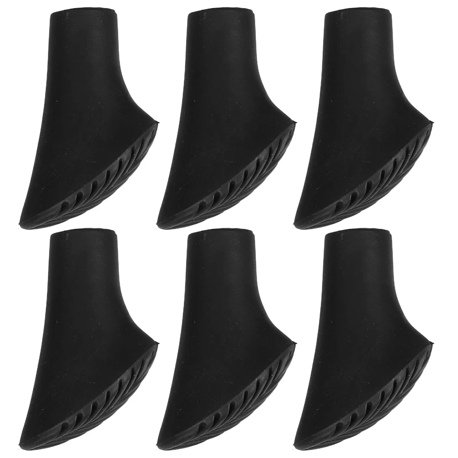 6Pcs Trekking Pole Rubber Tips Universal Walking Cane Accessories Enhanced Grip Stability Anti Slip for Hiking Mountaineering