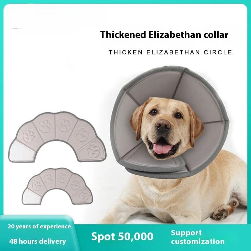 Nuovo anello Elizabeth per animali domestici Anello per collo morbido addensato Collare in EVA Cappuccio protettivo Anello per toelettatura per cani