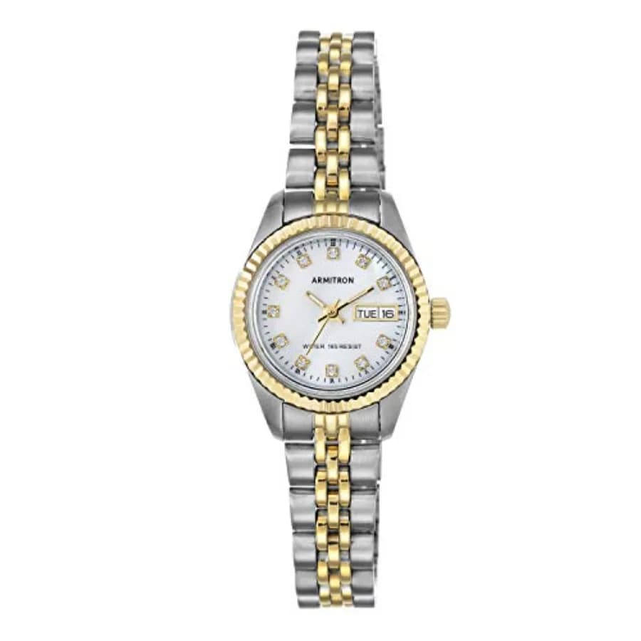 Orologio da donna Armitron con bracciale decorato con cristalli autentici, 75-2475
