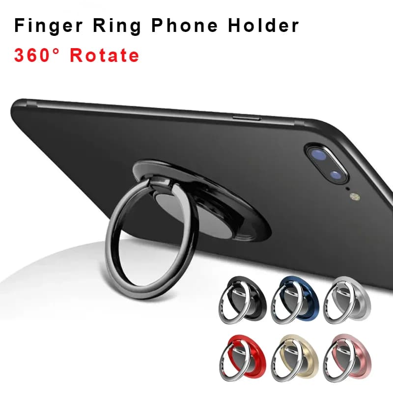 Supporto per telefono con anello da dito girevole a 360 gradi per iPhone Samsung Xiaomi Huawei Mount adesivo posteriore caricatore wireless magnetico adatto