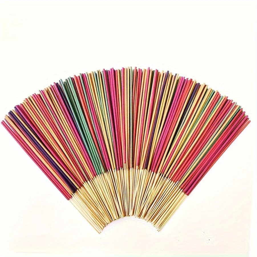 Set di 300 Bastoncini di Incenso per Aromaterapia, 12 Fragranze Naturali: Lavanda, Gelsomino, Oceano, Rosa, Sakura, Bruciatore di Incenso per Yoga e Meditazione
