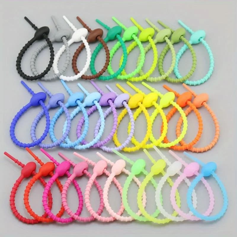 100 fascette stringicavo, accessori per la gestione dei cavi, corde per appendere, dispositivi per avvolgere, clip per la conservazione dei cavi delle cuffie