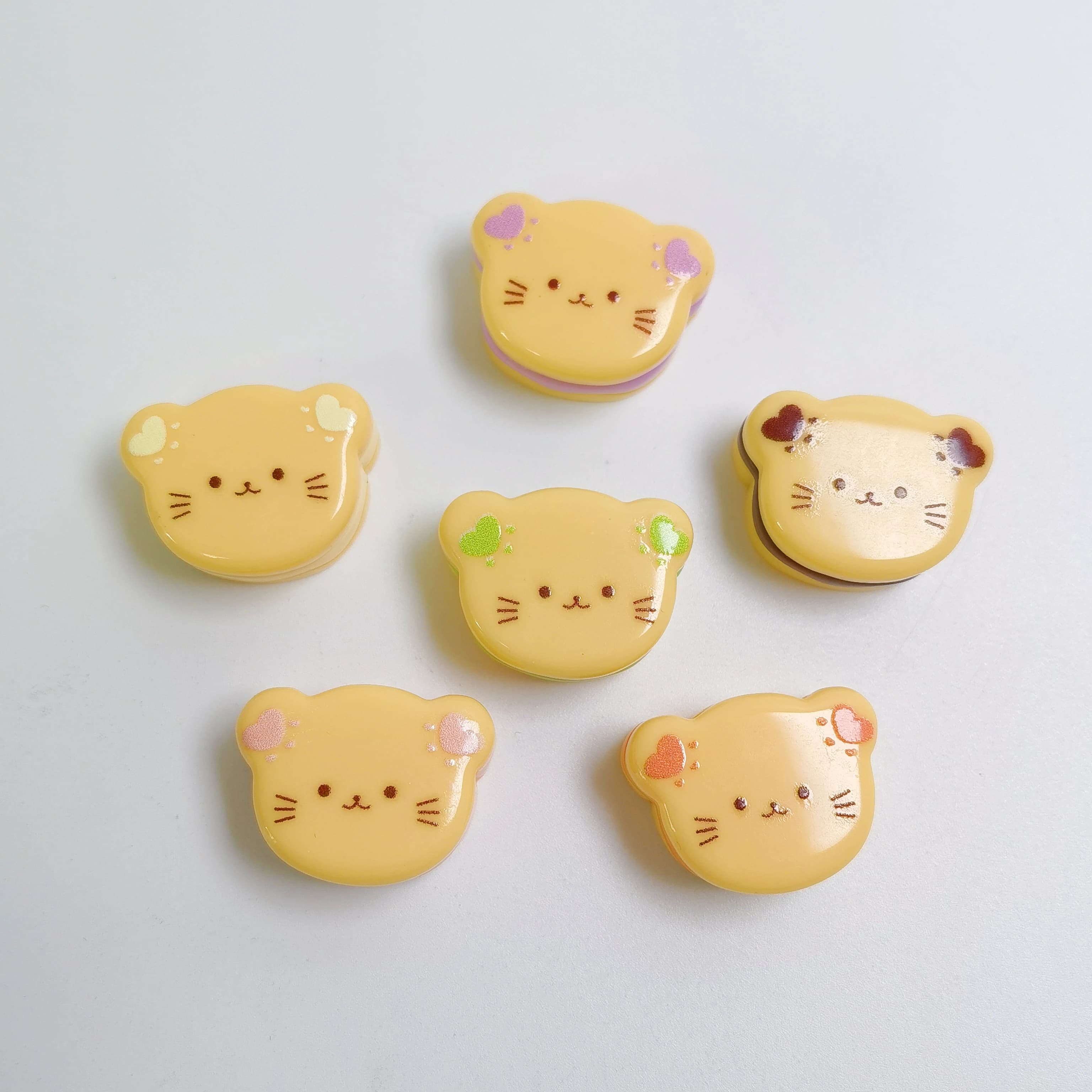 Shiny Cat Biscuits Series Flat Back Charms For Earrings Bracelet Hairpin DIY Jewelry Pendants Decoration Accessories