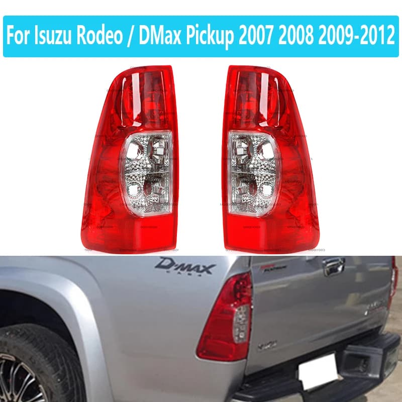 Per Isuzu Rodeo/DMax Pickup 2007 2008 2009-2012 Luci posteriori Freno fendinebbia posteriore Guida laterale Lampada di retromarcia 1 paio Fanali posteriori per auto