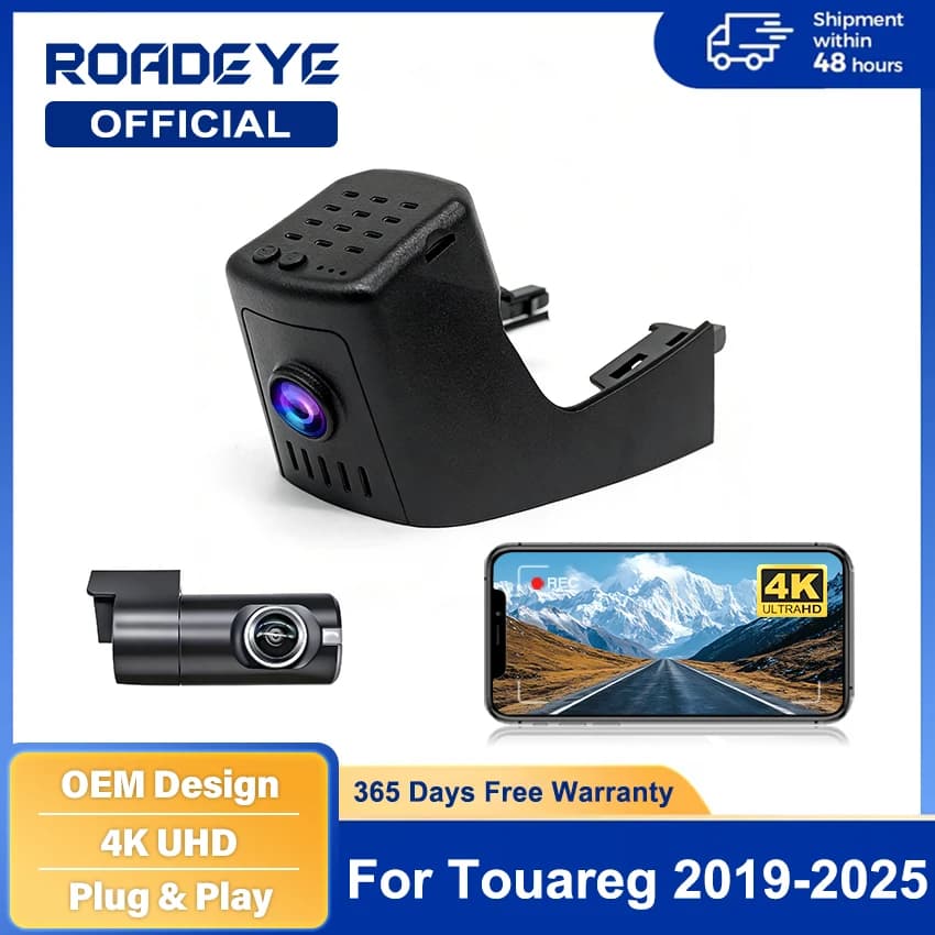 Dashcam Plug and Play per Volkswagen VW Touareg 2019~2021 2022 2023 2024 2025, Telecamera UHD per Auto, Registratore DVR, Facile Installazione