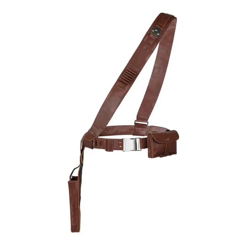 ★ Costume di Halloween, Cintura in Pelle Mandalorian con Fondina per Arma, Replica per Adulti ♥ Tutte le parti del paese