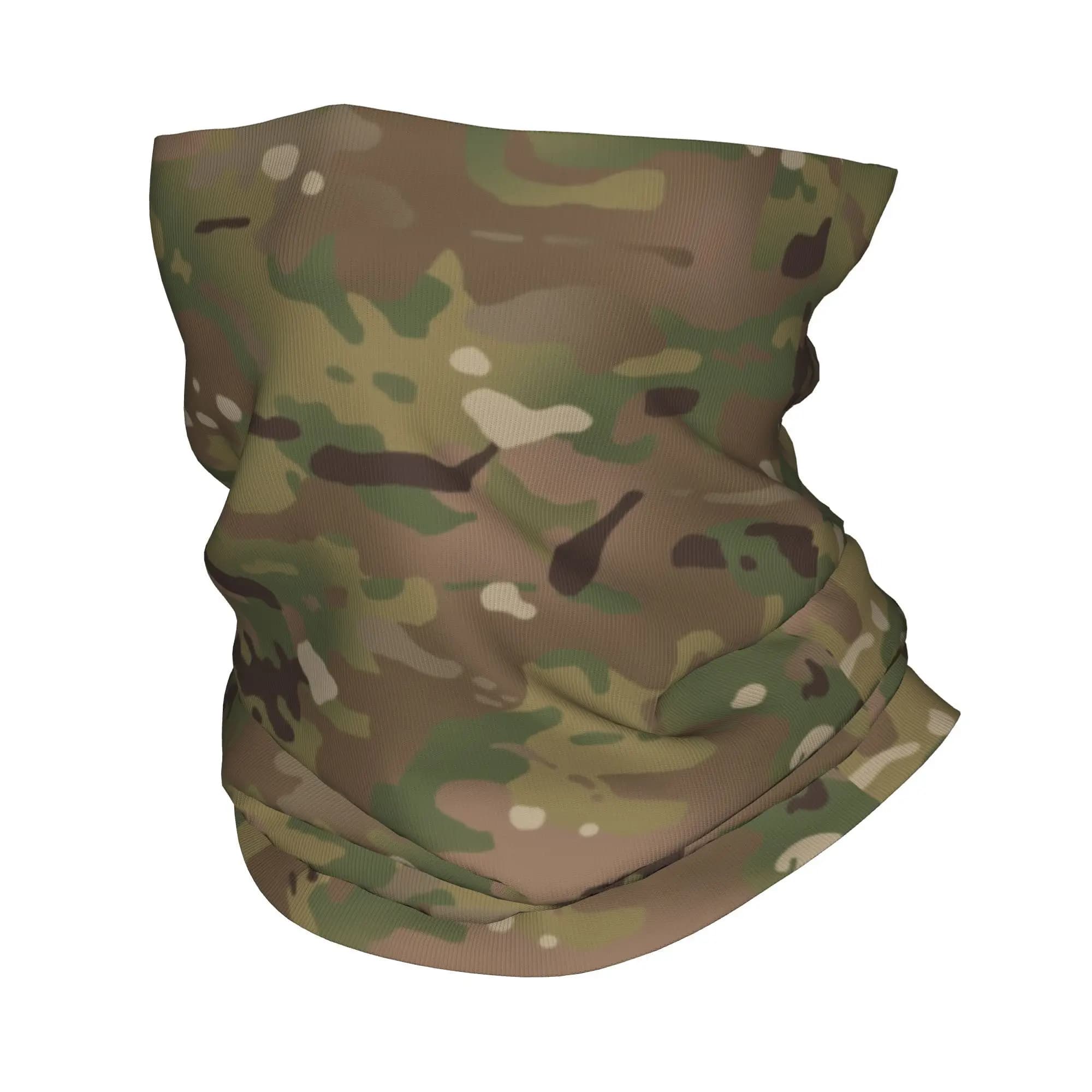 Custom Military Camouflage Pattern Bandana Neck Warmer Men Women Winter Ski Hiking Scarf Gaiter Army Tactical Camo Face Cover