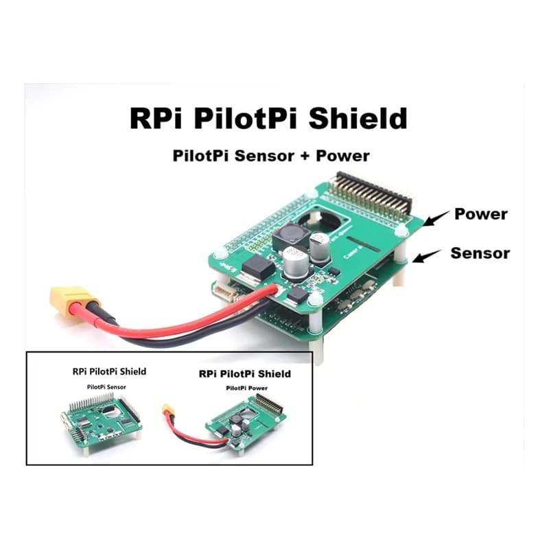 Rpi Pilotpi Shield Pixhawk Flight Control Sensor Firmware PX4 and power supply for Raspberry Pi 32 Bit Autopilot Copter Plane