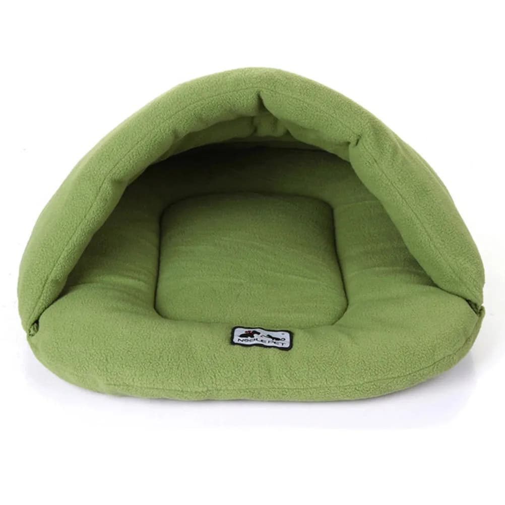Cuccia per Cani e Gatti, Sacco a Pelo Caldo Imbottito in Cotone, Cuscino XS Verde Frutta, Leggero e Portatile, Nido per Cuccioli e Gattini