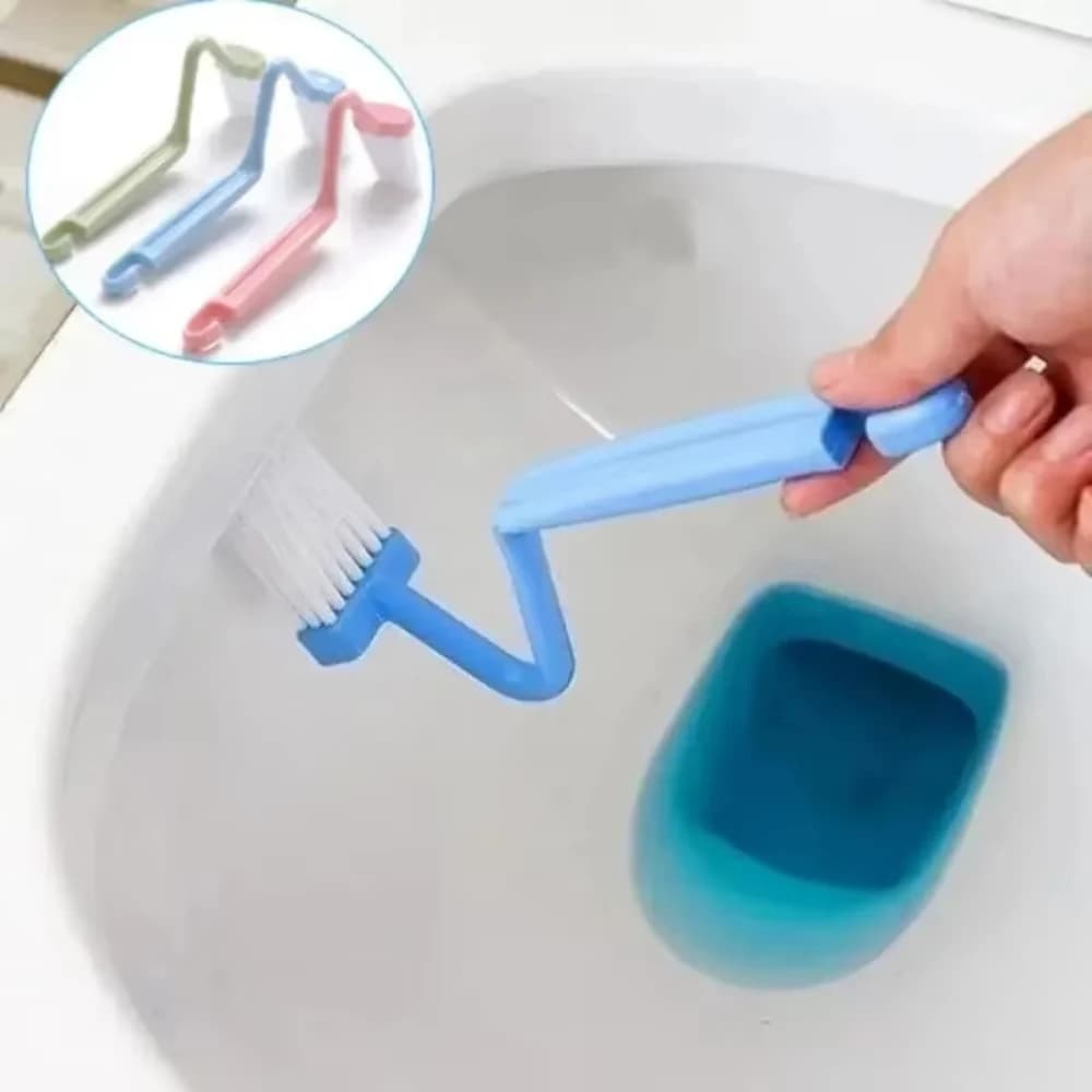 Curved Toilet Long Handle Household Toilet Brush Extended Cleaning Brush Dead Angle Curved Inner Brush Deep Cleaning Tools