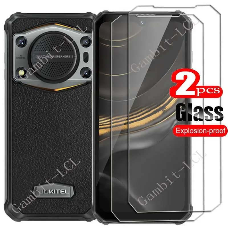 2 pezzi per Oukitel WP22 6.58 "HD vetro temperato protettivo su OukitelWP22 WP 22 pellicola protettiva per schermo