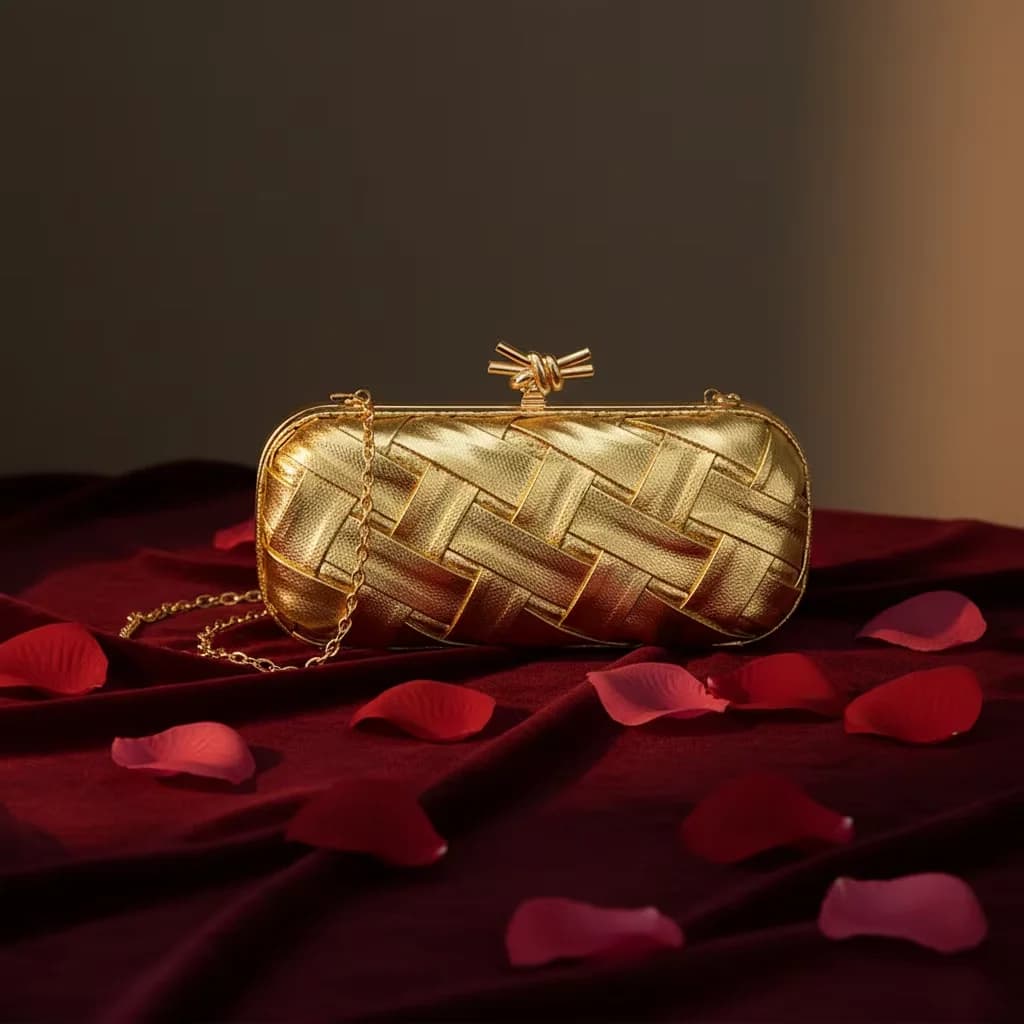 Borsa a Mano Geometrica Intrecciata da Donna 2026, Versatile e Alla Moda, Pochette da Sera con Tracolla Singola
