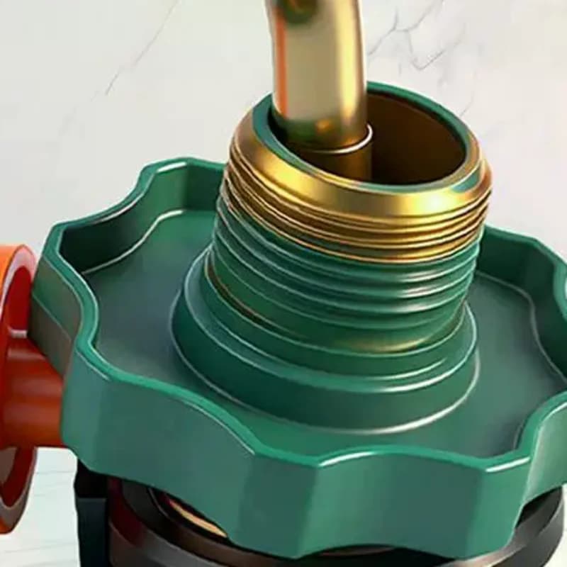 Gas Butane Cylinder Valve Connector Adapter for Camping Stove Tank Charging Universal Fitting Lightweight Easy Carry