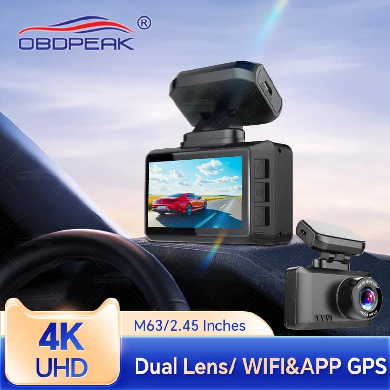 4K Dash Cam GPS Track Car DVR 3840*2160P 30FPS Ultra HDSuper Night vision camera WDR