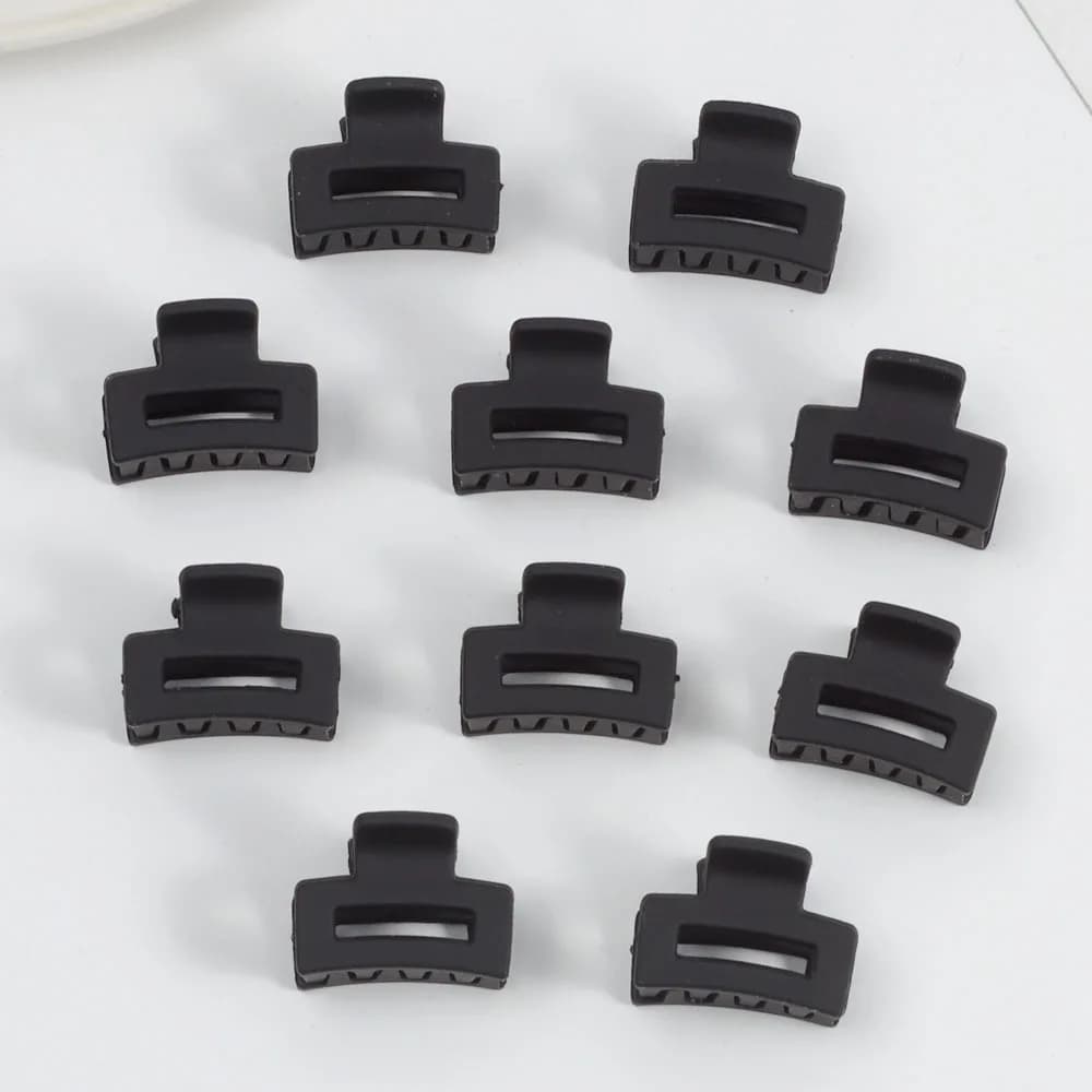 10 pieces small hair clips for women girl coating rubber opaque hair clips for women accessories for short and thin hair