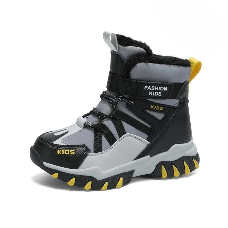 Scarponi da neve per ragazza ragazzo Inverno caldo peluche Sneakers alte robuste Stivali da esterno Scarpe da trekking sportive Calzature da arrampicata per bambini antiscivolo