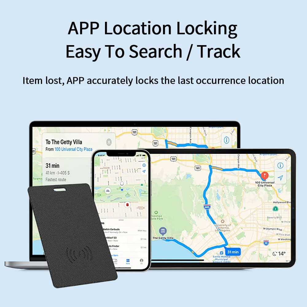 Scheda di localizzazione con ricarica wireless Localizzatore GPS intelligente impermeabile Il raccoglitore funziona con Apple Trova la mia app Blootooth Mini Tracker