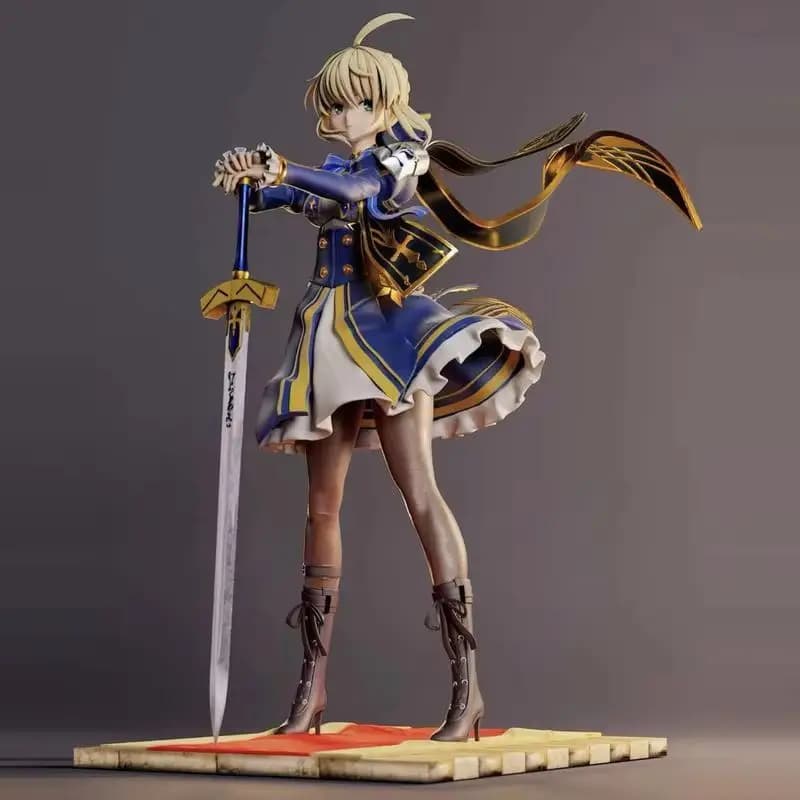 Ane Studio Saber Altria Action Figure Fate Stay Night Anime Statuetta da Collezione in PVC Modello Trendy da Scrivania