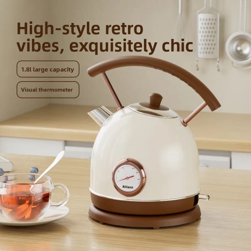 220V Anlian Electric Kettle Large Capacity 304 Stainless Steel Auto Shut Off Boiling Water Kettle for Tea
