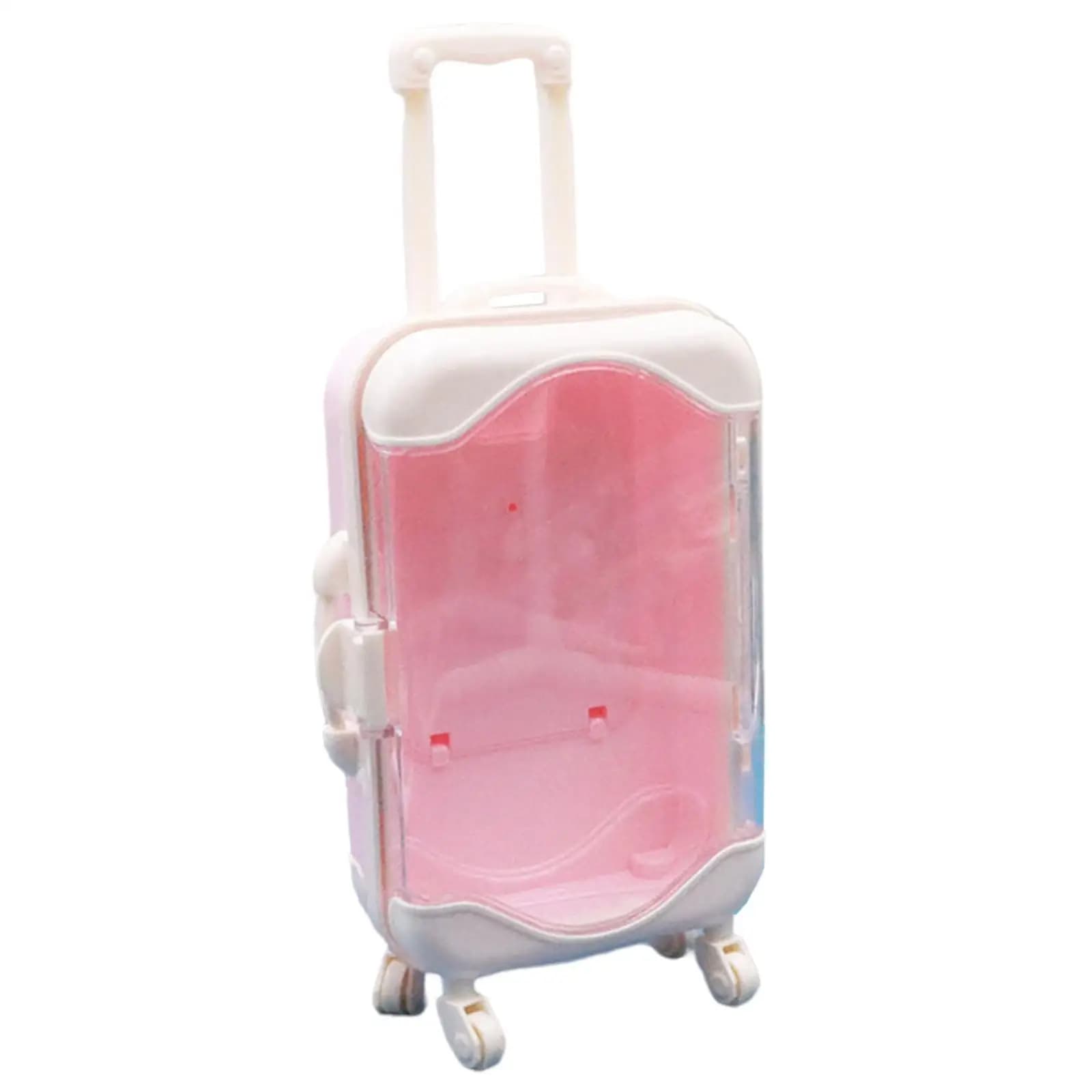 1:12 Scale Mini Trolley Luggage Life Scene Doll House Living Room Home Pretend Play Toy Furniture Supplies Decoration