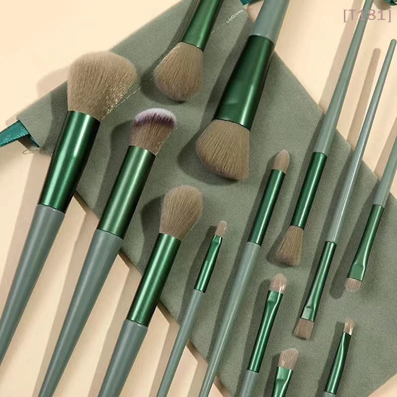 Set di 8/13 Pennelli da Trucco Professionali, Morbidi, per Fondotinta, Cipria, Ombretto, Kabuki, Sfumatura, Strumenti di Bellezza