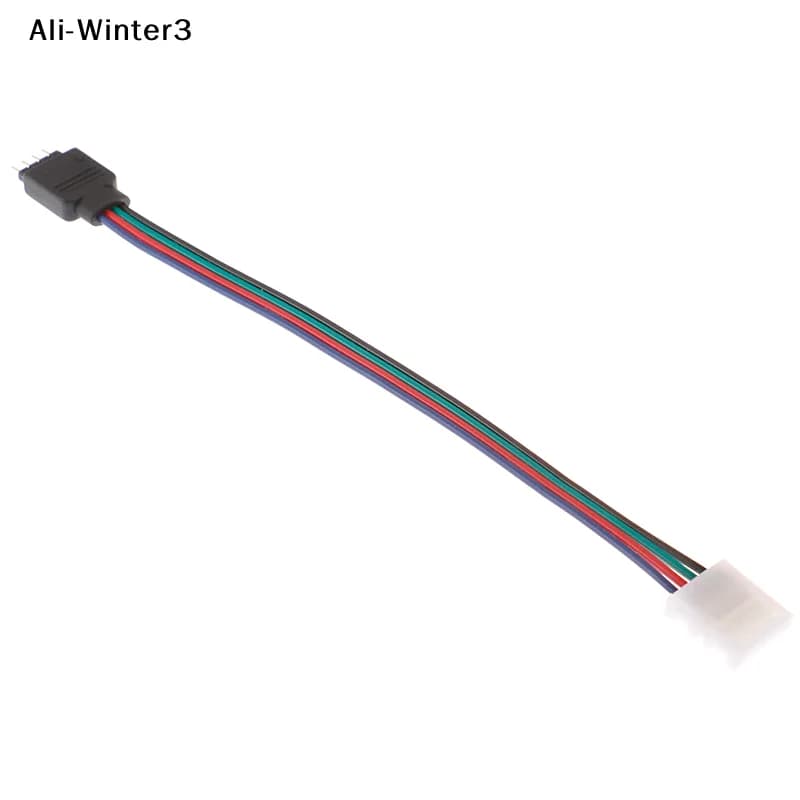 【YY】1 Pezzo 2025 Nuovo Connettore per Striscia LED RGB 5050 da 15cm, 4 Pin, per Collegamento a Adattatore di Alimentazione, 4 Conduttori, Connettore Largo 10mm
