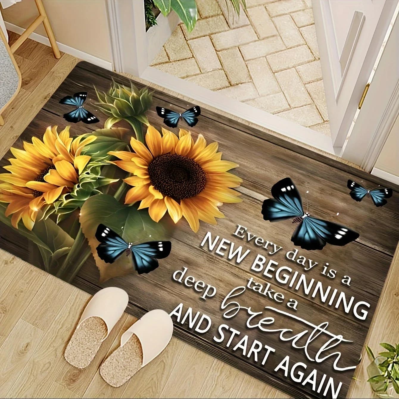 1PC Girasole Decor Tappeti da cucina Tappetini antiscivolo per la casa Tappeti da bagno design pop Tappetino da bagno Tappeto per la casa Lavanderia Decor